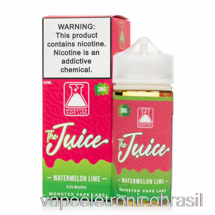 Vape Recarregável Melancia Limão - O Suco - 100ml 0mg